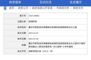 重庆市疫情防控工作办公室核心作用及策略部署揭秘