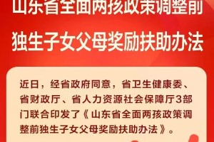 山东省疫情背景下的退休独生子女费政策探讨