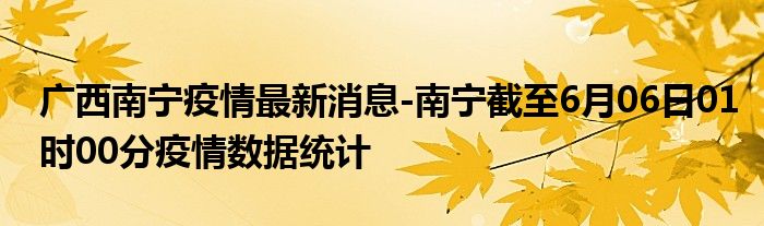 疫情最新数据广西南宁