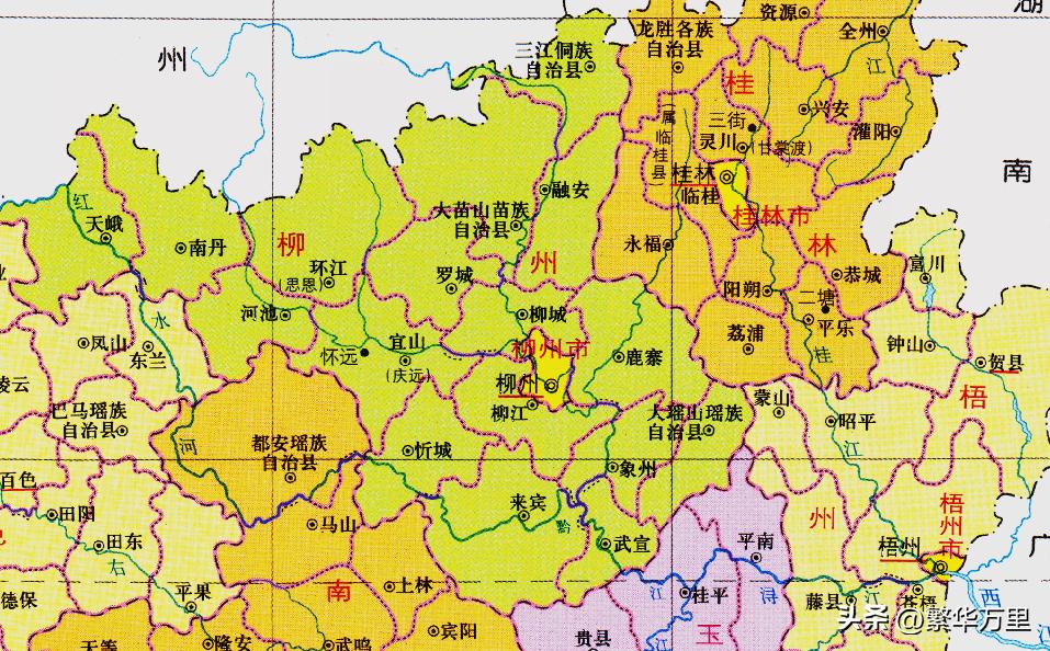 广西壮族自治区行政区划概览，区县分布与特色介绍