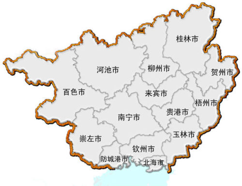 广西壮族自治区行政区划概览，共有多少个市？